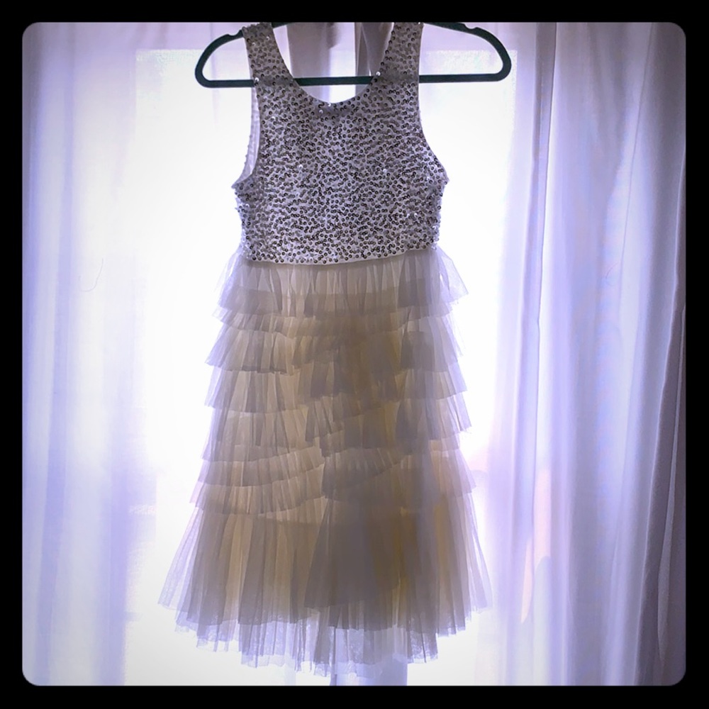 MM Couture by Miss Me sequin/tulle cocktail dress